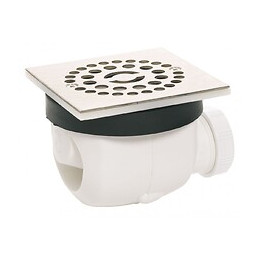 Bonde Twisto De Douche, Diam.90 Mm Grille Carrée, Wirquin