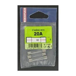 Lot De 3 Fusibles Verre 2.5 A, 5 X 20 Mm