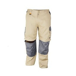 Dtools - Pantalon De Protection Taille L - 9 Poches - Jambes Détachables - 100% Coton - Gris