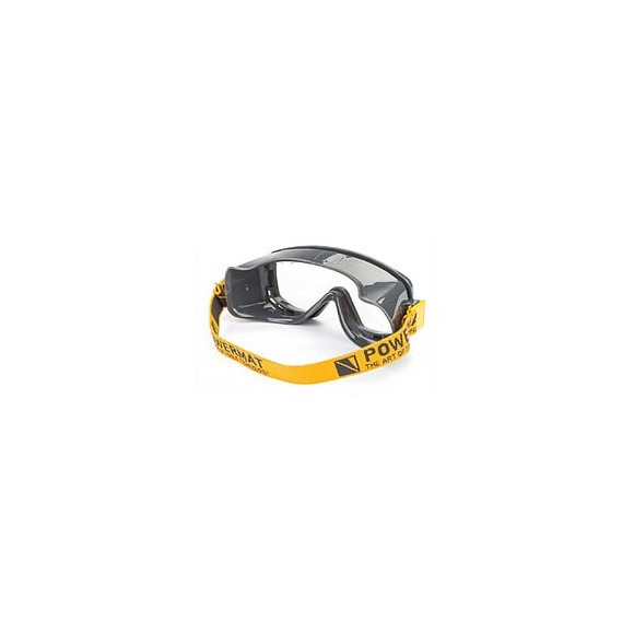 Power Tool - Lunettes De Protection Anti-éclats - Monture En Pvc/nylon - Verre Panoramique - Ajustables - Gris