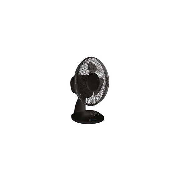 Dtools - Ventilateur De Table - Puissance 30w - Diamètre 23cm - 2 Niveaux De Vitesse - Noir