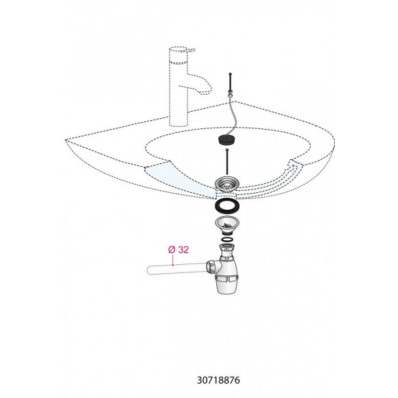 Ensemble De Vidage Sans Trop Plein, 30718876 Wirquin