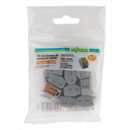 Lot De 10 Bornes Automatiques À Levier, 2,5 Mm² Pour Rigide Et Souple Wago