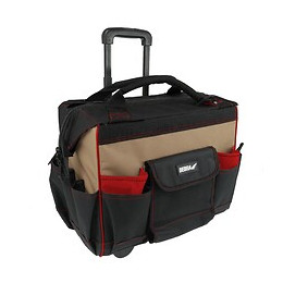 Dtools - Sac À Outils Mobile Polyester 600d -  46x25x32,5cm (18") - Poignée Téléscopique - Fond En Plastique - Transport Ou