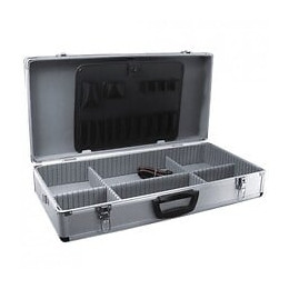 Dtools - Mallette À Outils En Aluminium - 640x320x150mm - Valise À Outils - Avec Poches + Cloisons - Gris