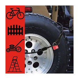 Master Lock 72eurd Câble Antivol Avec Deux Boucles, 4,5 M