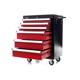 Dcraft - Servante D'atelier - 70 X 48 X 83,5 Cm - 6 Tiroirs - Organiseur À Outil Pour Les Ateliers Et Les Garages - Rouge