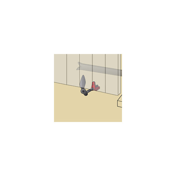 Butée D'arrêt Acier Prépeint, H.55 X L.40 X P.20 Mm