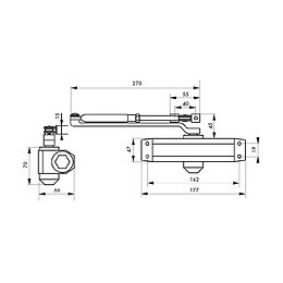 Ferme-porte À Compas Thirard, Aluminium Peint
