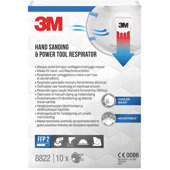 Lot De 10 Masques Anti-poussières Ffp2 3m