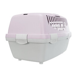 Trixie Box De Transport Capri 1 - Xs - 32 X 31 X 48 Cm - Gris Clair Et Mauve - Pour Chien