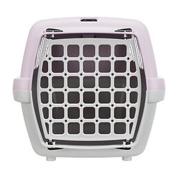 Trixie Box De Transport Capri 1 - Xs - 32 X 31 X 48 Cm - Gris Clair Et Mauve - Pour Chien
