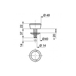 Bouton Mécanisme Pour Sanitaire Simple Poussoir Chrome Wirquin