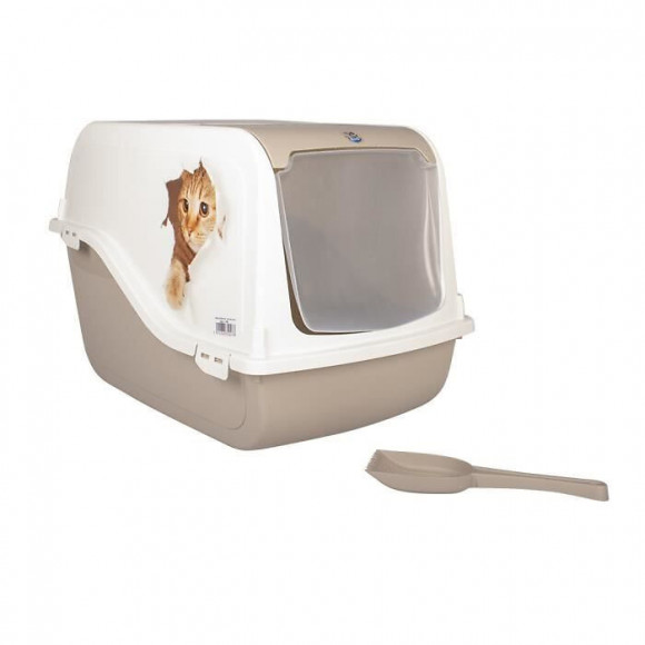 Duvo+ Toilette Ariel Cat Surprise Mocaccino 57 X 39 X 38 Cm - 1,4 Kg - Pour Chat