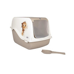 Duvo+ Toilette Ariel Cat Surprise Mocaccino 57 X 39 X 38 Cm - 1,4 Kg - Pour Chat