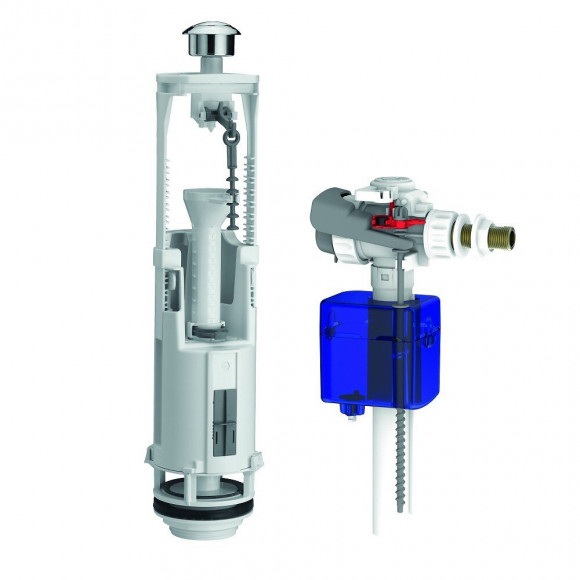 Chasse D'eau Complète À Étrier À Double Poussoir Optima S/ Aquastop Siamp