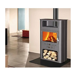 Theca Burdeos Poêle À Bois En Tôle D'acier Et Fonte 18kw