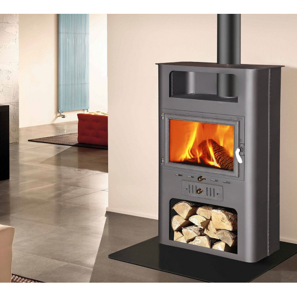 Theca Burdeos Poêle À Bois En Tôle D'acier Et Fonte 18kw
