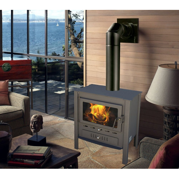 Theca Madrid Poêle À Bois En Tôle D'acier 18kw