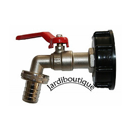 Robinet En Laiton Avec Raccord (s60x6) Pour Cuve Ibc - Jardiboutique - Jb-001011
