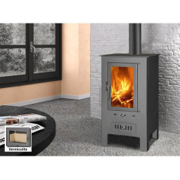 Theca Viena Poêle À Bois En Tôle D'acier 17,4kw