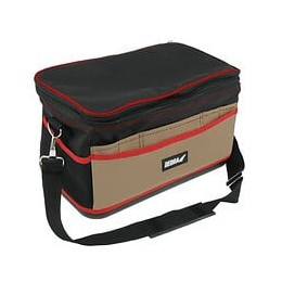 Dtools - Sac À Outils - 40x22.5x27.5cm - 30 Poches - Bandoulière - Marron