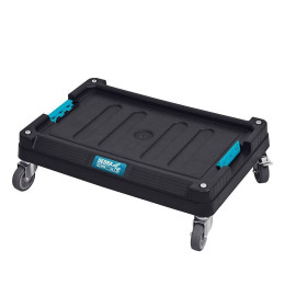 Dtools - Chariot Plateforme De Transport Pour Outils/boîte À Outils - 595x395x175mm - 4 Roues Pivotantes + Freins - Noir