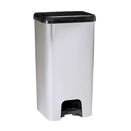 Poubelle De Cuisine À Pédale Lincoln Métallisé Plastique 40l