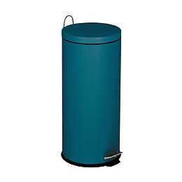 Poubelle De Cuisine À Pédale Urban Bleu Canard Inox 30l