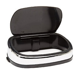 Couvercle De Poubelle Push City Noir Abs Chrome