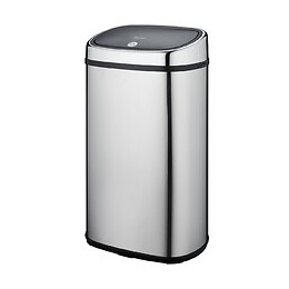 Poubelle De Cuisine Push City Gris Inox 60l