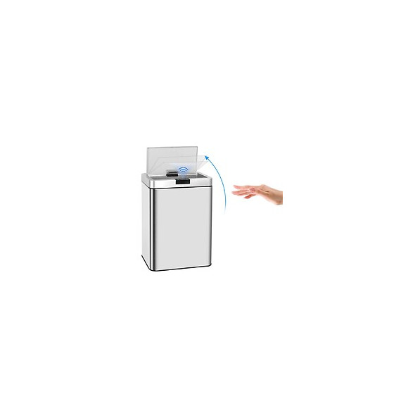 Poubelle De Cuisine Automatique Daytona Argent Inox 60l