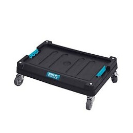 Dtools - Chariot Plateforme De Transport Pour Outils/boîte À Outils - 595x395x175mm - 4 Roues Pivotantes + Freins - Noir