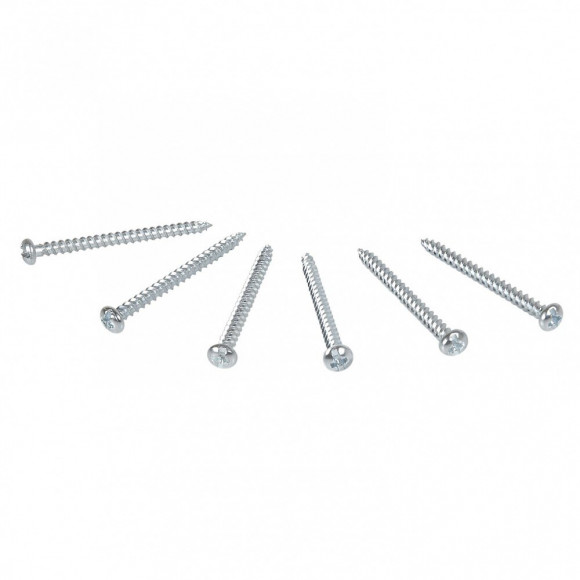 Lot De 6 Vis Longues Classic, Debflex, Gris Aluminium