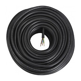 Câble Électrique 3 G 1.5 Mm² U1000r2v L.100 M, Noir