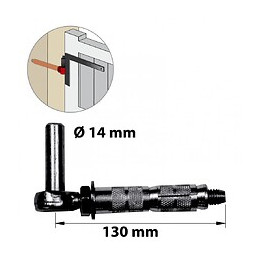 Gond Cheville Acier Zingué, H.60x Diam.14 Mm