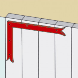 Contre Équerre Acier Prépeint, H.250 X L.300 X P.4 Mm