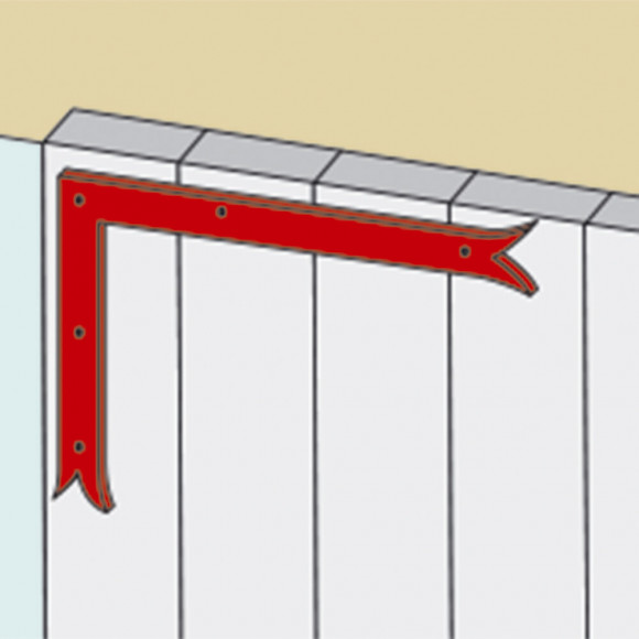 Contre Équerre Acier Prépeint, H.250 X L.300 X P.4 Mm