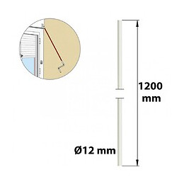 Tringle Manivelle Acier Laqué, H.1200 X L.12 X P.12 Mm