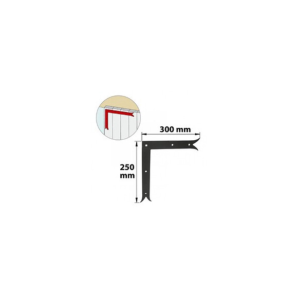 Contre Équerre Acier Prépeint, H.250 X L.300 X P.4 Mm