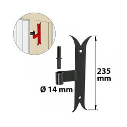 Gond Tableau Acier Prépeint, H.235x Diam.14 Mm