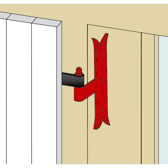 Gond Tableau Acier Prépeint, H.235x Diam.14 Mm