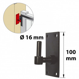 Gond Acier Prépeint, H.130x Diam.16 Mm