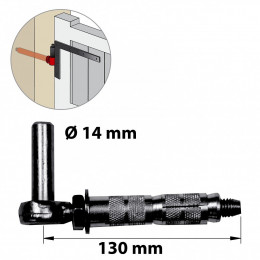 Gond Cheville Acier Zingué, H.60x Diam.14 Mm