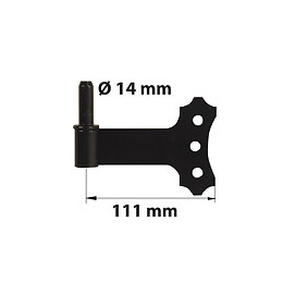Gond Tableau Acier Prépeint, H.100x Diam.14 Mm