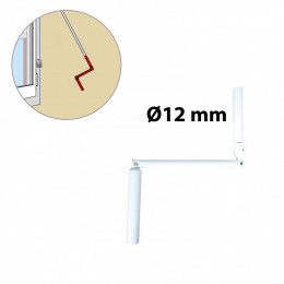 Poignée Manivelle Acier Laqué, H.415 X L.20 X P.20 Mm