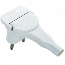 Fiche Électrique Plate Mâle 2 Pôles, 6 A, Electraline