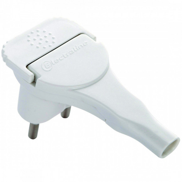 Fiche Électrique Plate Mâle 2 Pôles, 6 A, Electraline