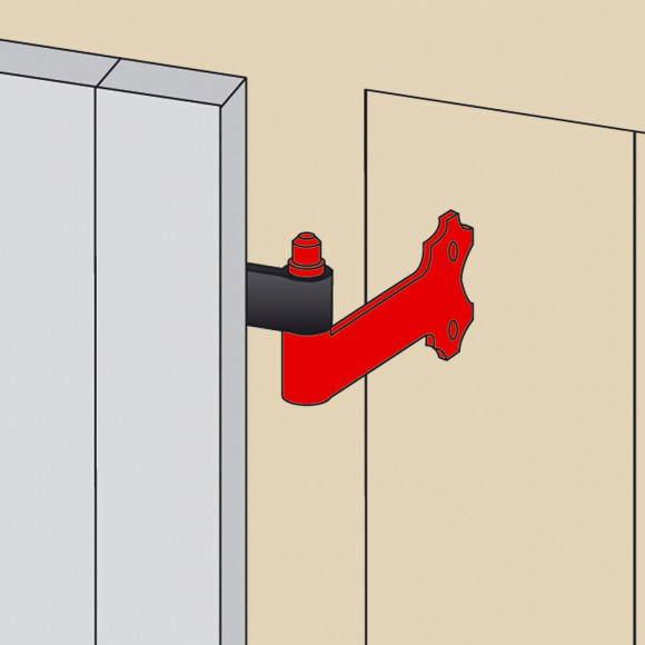 Gond Tableau Acier Prépeint, H.100x Diam.14 Mm