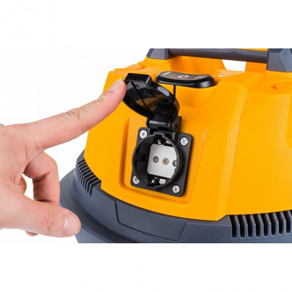 Power Tool - Aspirateur Industriel 1600w Sec/humide + Secoueur Filtre - Puissance D'aspiration ≥18 Kpa - Filtre Hepa - Argent
